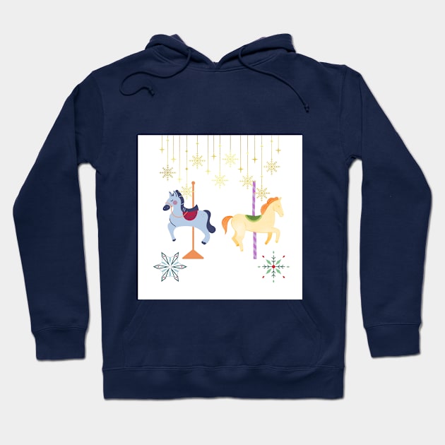 Christmas Horse Toy Nutcracker Hoodie by Jesscreative